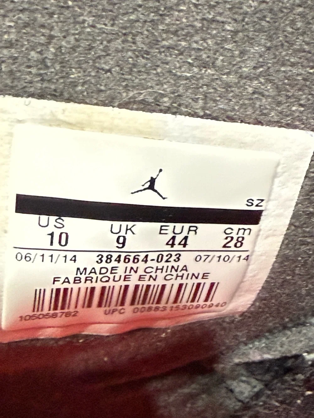 Nike Air Jordan 6 Retro Infrared 2014 Men’s Size 10 Black/Red (384664-023)